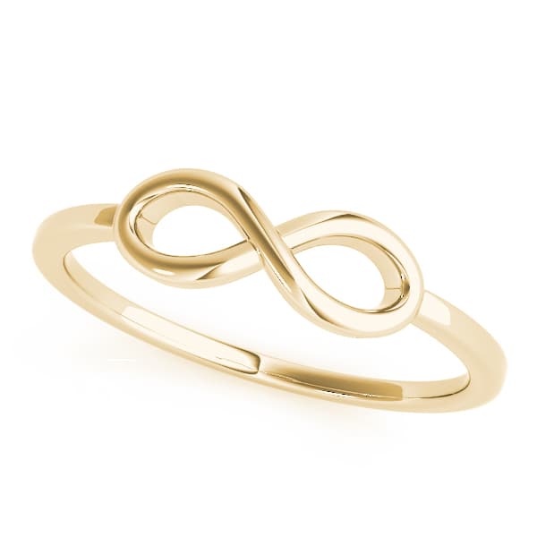 Infinity Fashion Ring, Front view in yellow gold