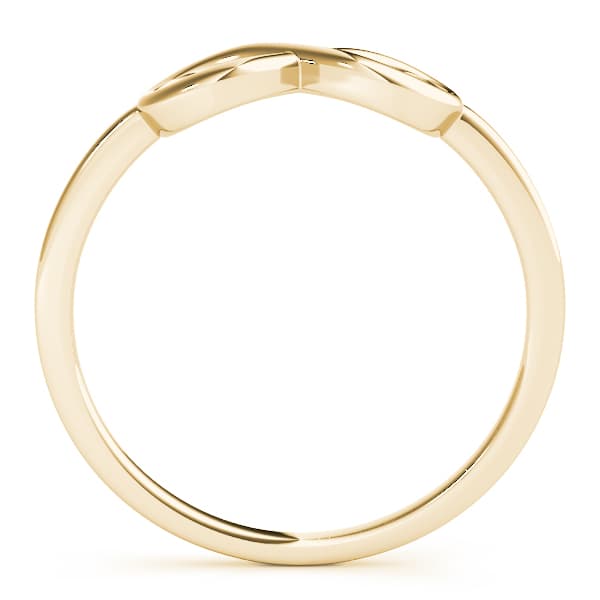 Infinity Fashion Ring, Side view in yellow gold