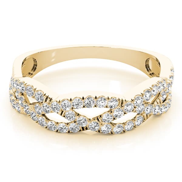 Multi-Row Twisted Shank Engagement Ring, style 84654, On hand view in yellow gold