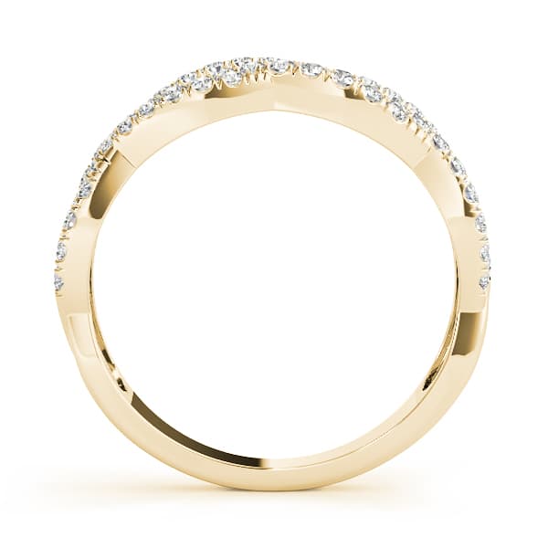 Multi-Row Twisted Shank Engagement Ring, style 84654, Side view in yellow gold