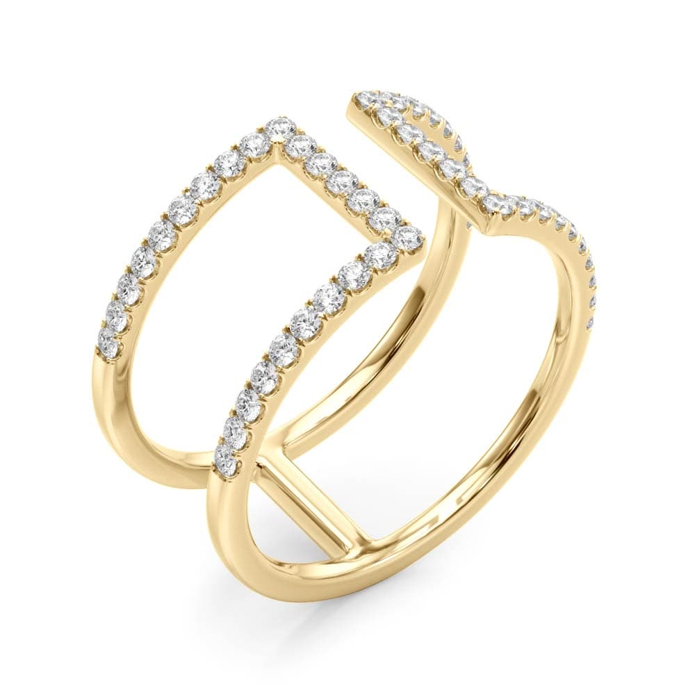 Open Concept Fashion Ring (1/2 ct. tw.), Angle view in yellow gold