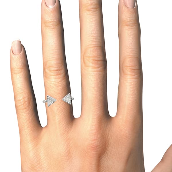 Diamond Fashion Fashion Rings (0.2 ct. tw.), Top view in white gold or platinum