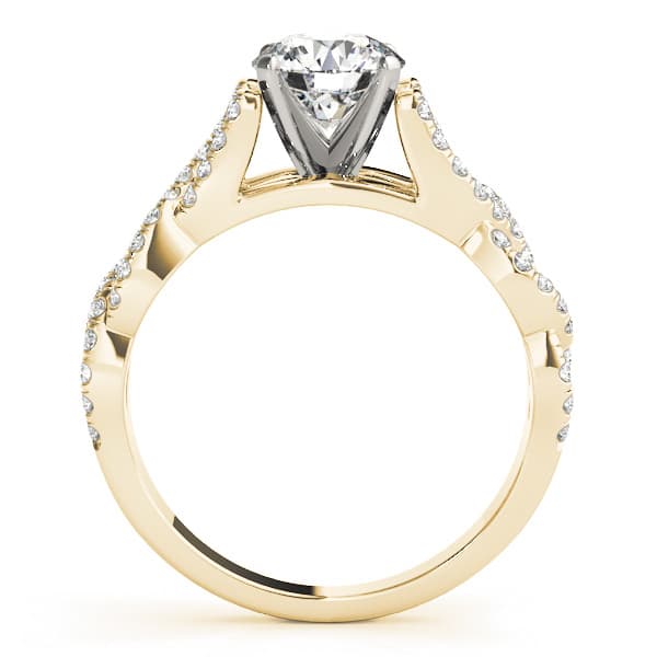 Engagement Ring, style 84748, Side view in yellow gold