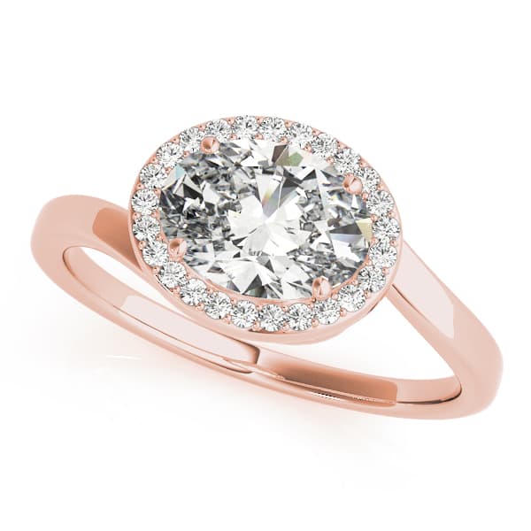 Engagement Ring, style 84765, Front view in rose gold