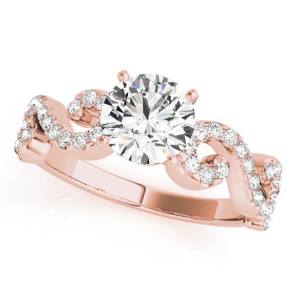 Engagement Ring, style 84772, Front view in rose gold