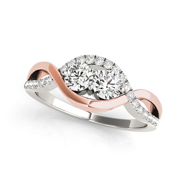 Two Stone Ring — 3/4 CT — View 1