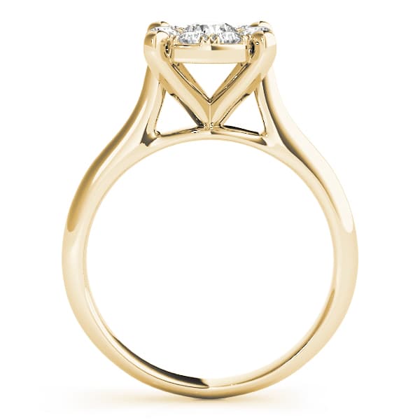 Engagement Ring, style 84850, Side view in yellow gold