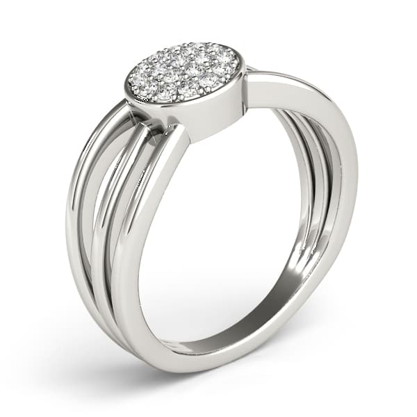 Fashion Band (1/8 ct. tw.), Angle view in white gold or platinum