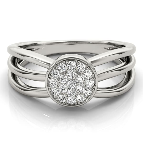 Fashion Band (1/8 ct. tw.), On hand view in white gold or platinum