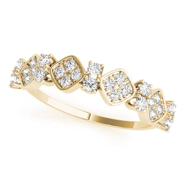 Prong Set Stackable Wedding Bands (3/8 ct. tw.), Front view in yellow gold