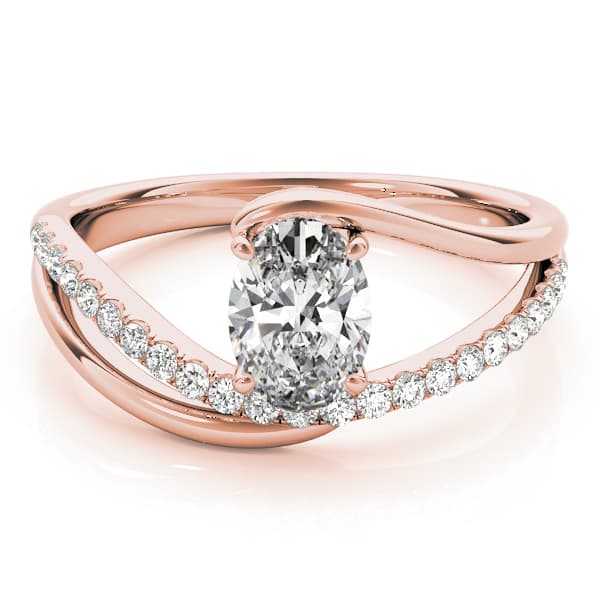 Oval 7x5 Gemstone Ring (0.17 ct. tw.), On hand view in rose gold