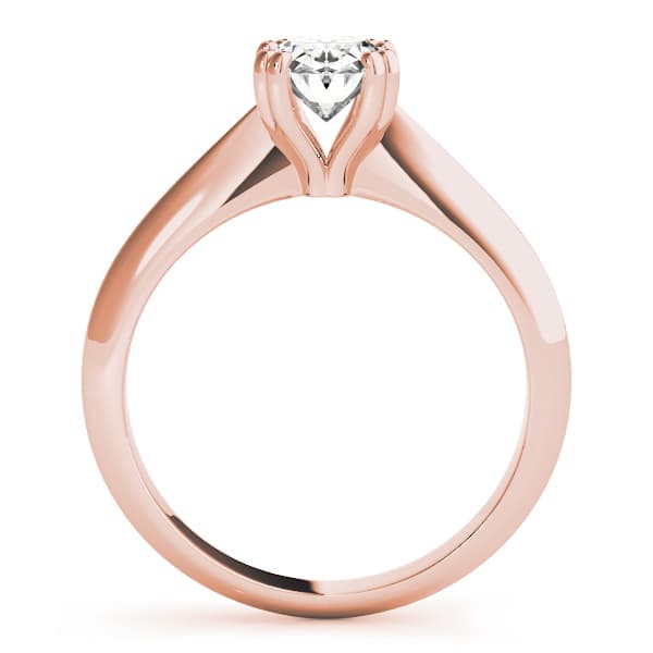 Double Prong Ov Engagement Ring, style 84959, Side view in rose gold