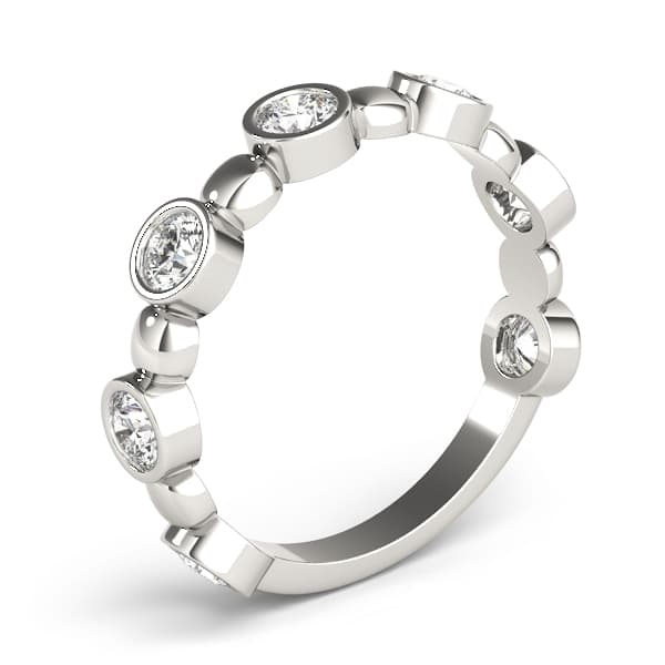 Bezel Set Stackable Ring (0.56 ct. tw.), Angle view in white gold or platinum