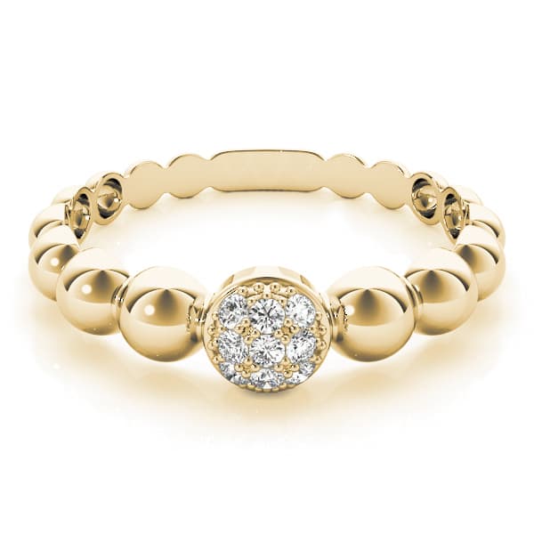 Stackable Fashion Band (0.07 ct. tw.), On hand view in yellow gold