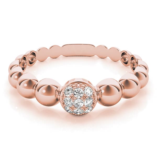 Stackable Fashion Band (0.07 ct. tw.), On hand view in rose gold