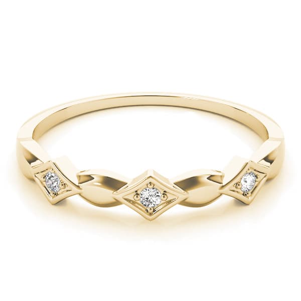 Stackable Fashion Band (0.03 ct. tw.), On hand view in yellow gold
