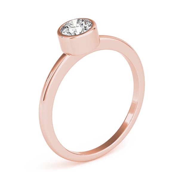 Engagement Ring, style 85019, Angle view in rose gold