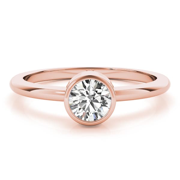 Engagement Ring, style 85019, On hand view in rose gold