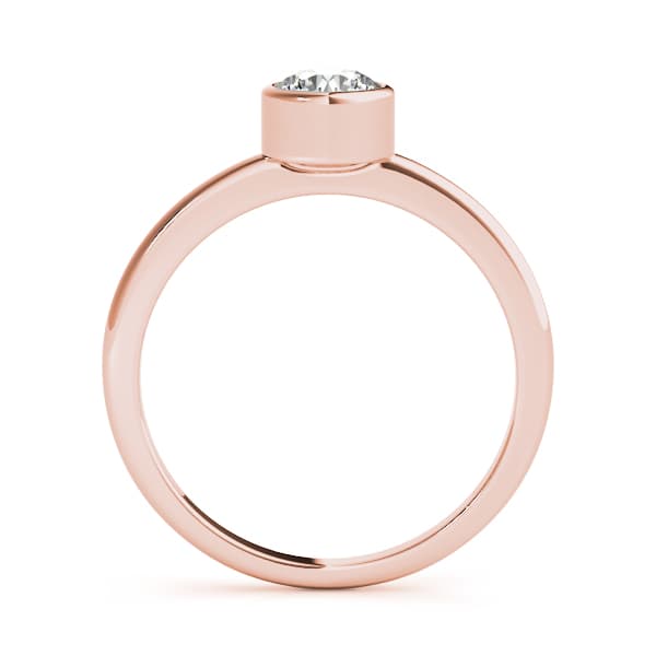Engagement Ring, style 85019, Side view in rose gold