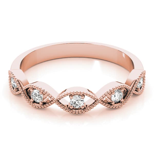Marquise Stackable Fashion Rings (0.15 ct. tw.), On hand view in rose gold