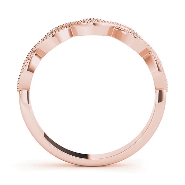 Marquise Stackable Fashion Rings (0.15 ct. tw.), Side view in rose gold