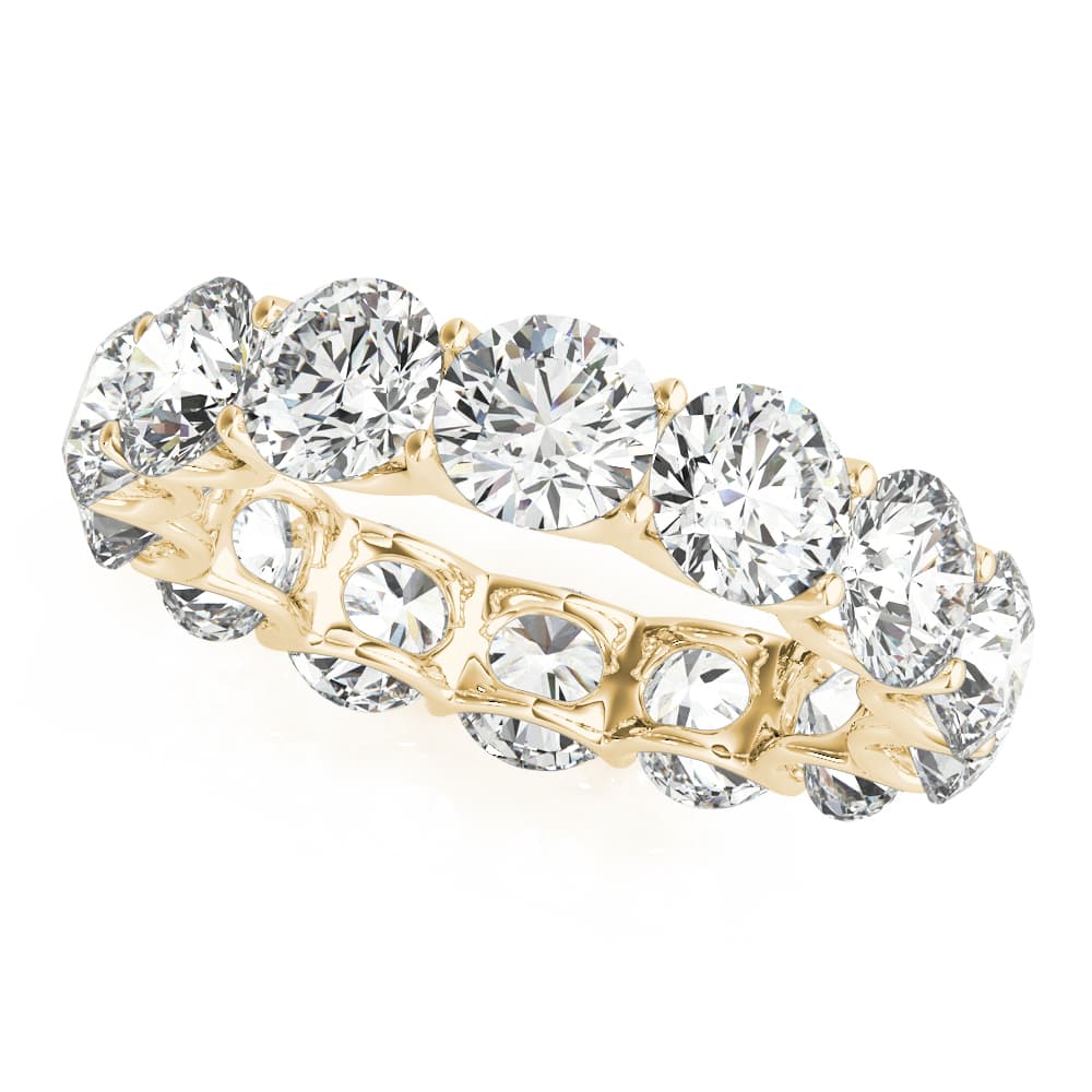 U-Prong Eternity Wedding Band (6 ct. tw.), Front view in yellow gold