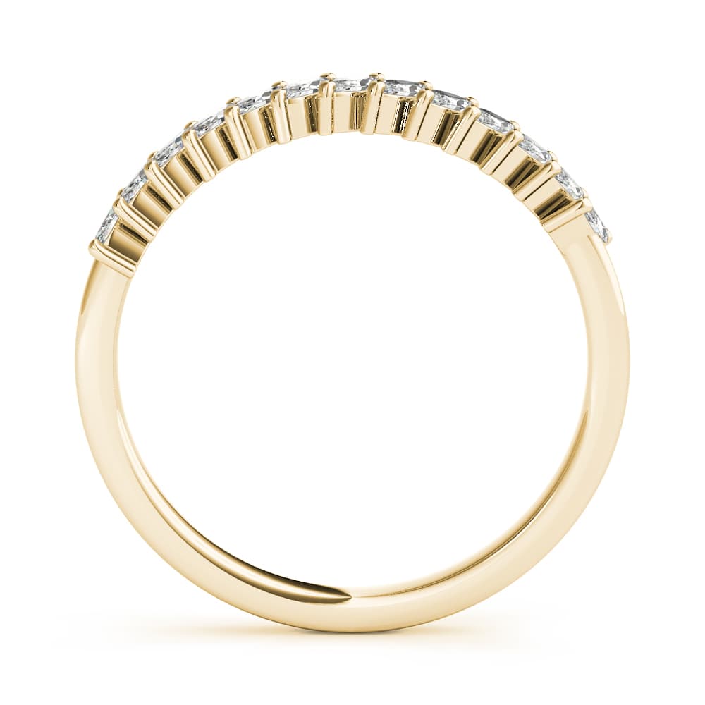 Marquise Stackable Fashion Band (3/8 ct. tw.), Side view in yellow gold