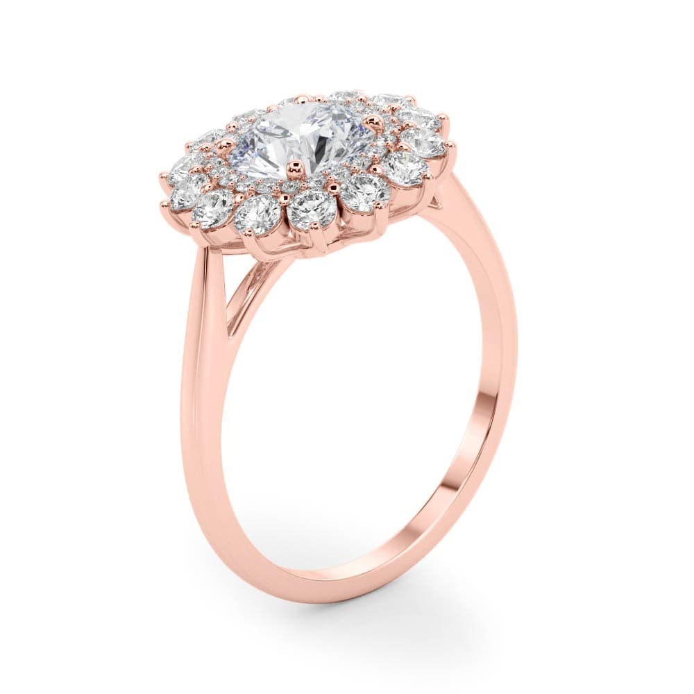 Engagement Ring, style 85263, Angle view in rose gold