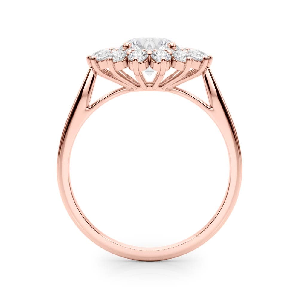 Engagement Ring, style 85263, Side view in rose gold