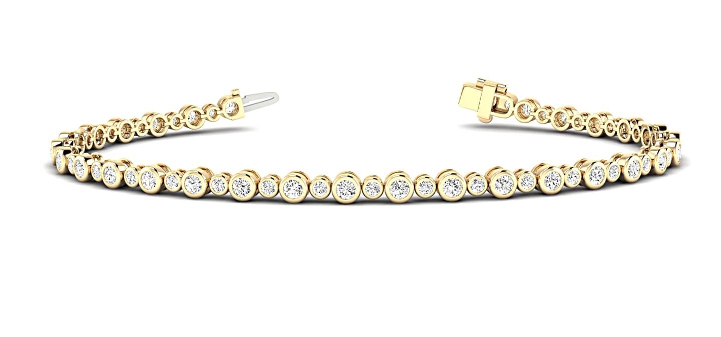1 3/4 Cttw Bracelet (1.8 ct. tw.), Front view in yellow gold