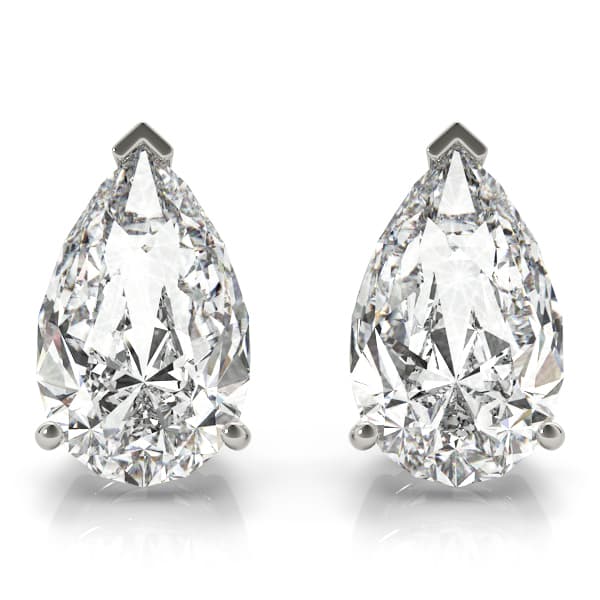 10 mm 4-prong Prong V Corner Earrings 2wi — 7X4 — View 1