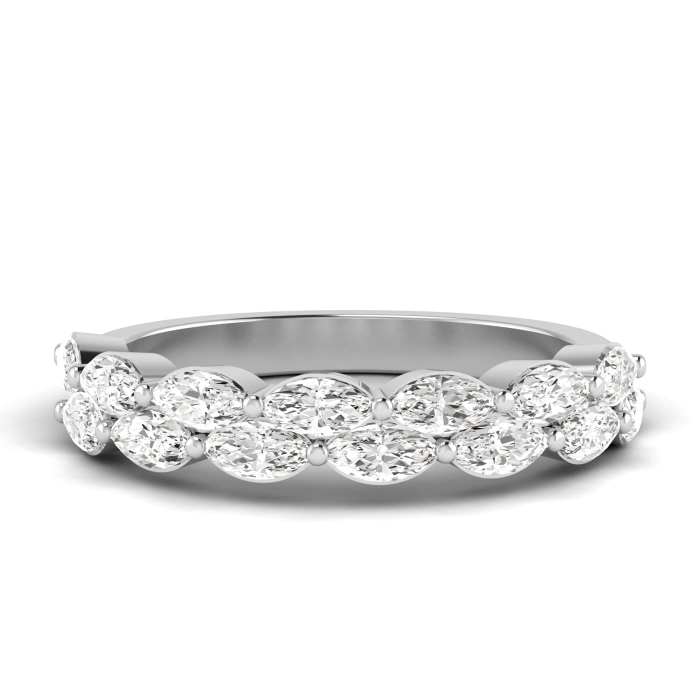 Lab Diamond Marquise Stackable Band 1 Ctw. — View 1