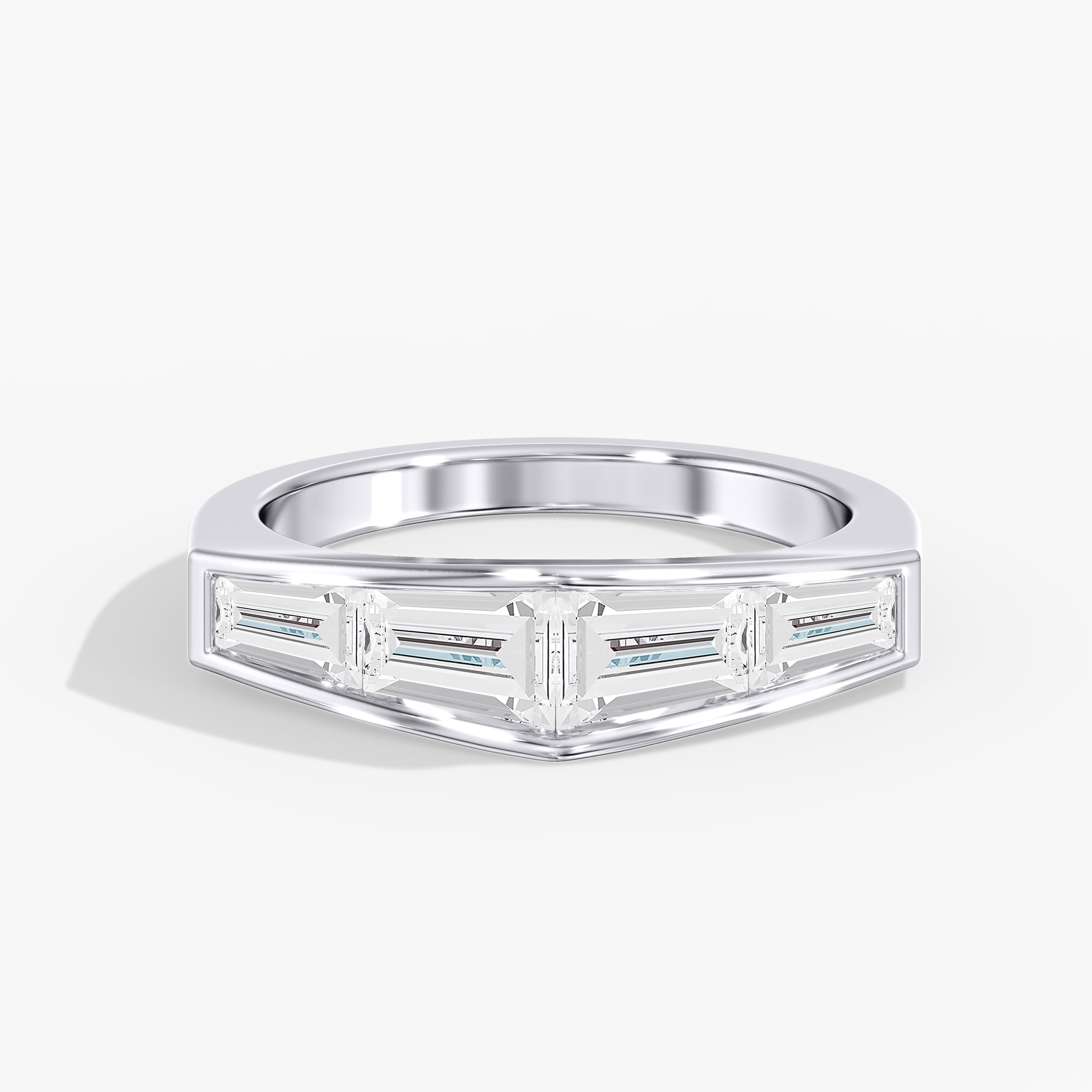 Lab Diamond Tapered Baguette Ring 2 Ctw. — View 1