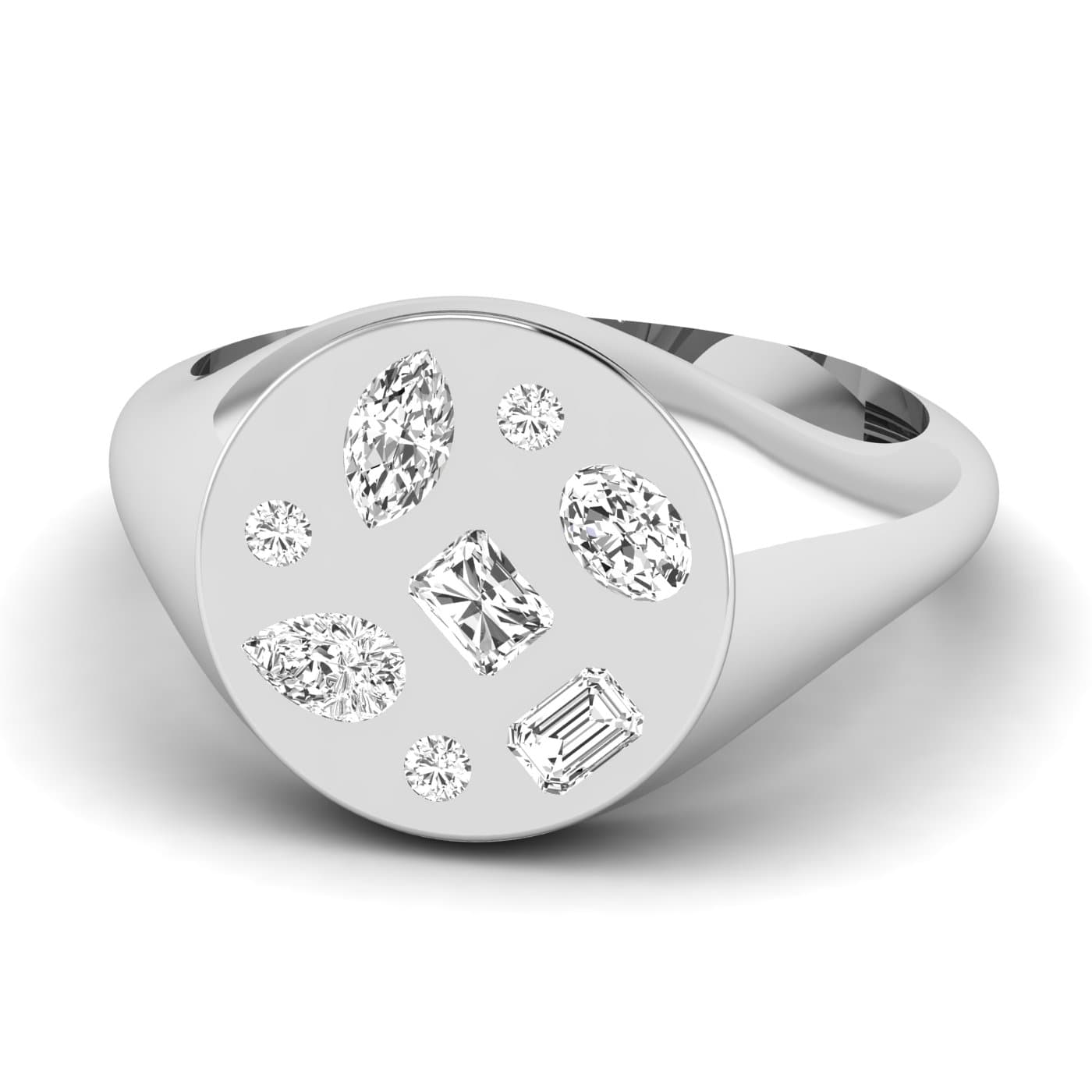 Lab Diamond Multi-Shape Pinky Ring 1/2 Ctw. — View 1