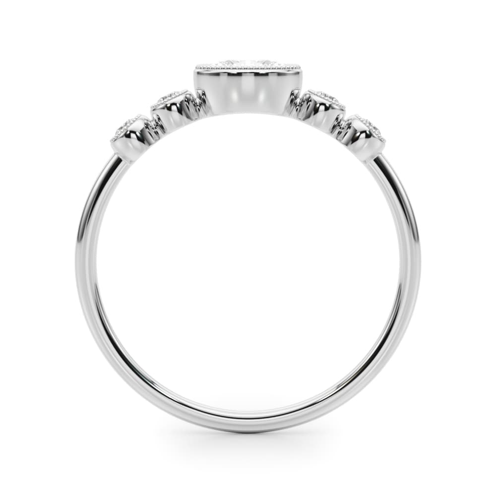 5 Stone Fashion Ring Ov ctr (0.07 ct. tw.), Side view in white gold or platinum