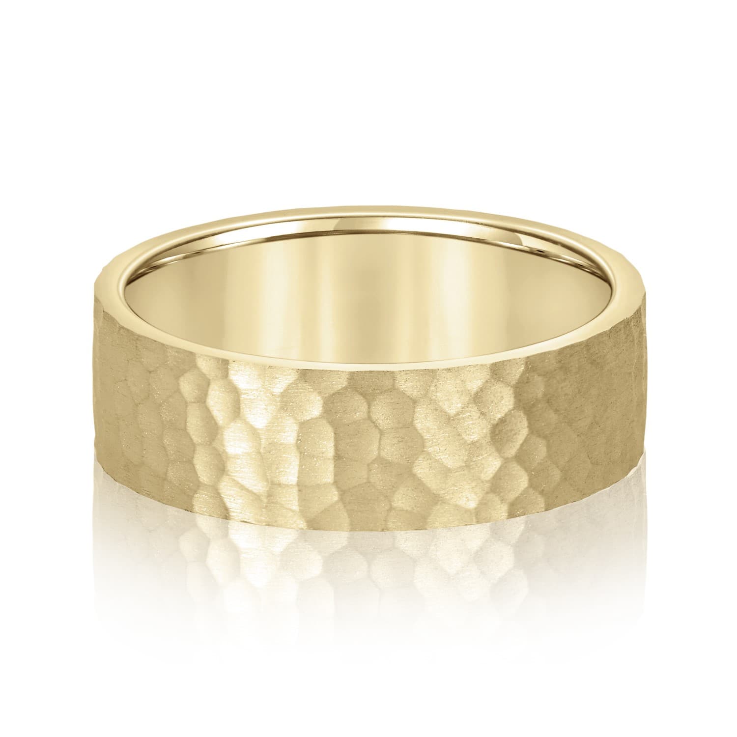 5mm Heavy Weight Men's Band, Front view in yellow gold