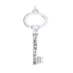 Key Block Letter, Side view in white gold or platinum