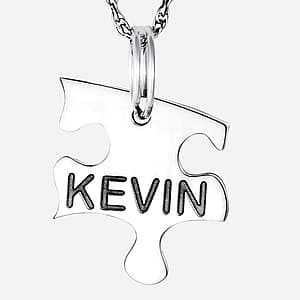 Break Away Puzzle, Side view in white gold or platinum