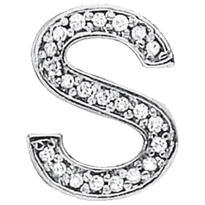 Initial S Pendant — S (0.28 ct. tw.) — White Gold