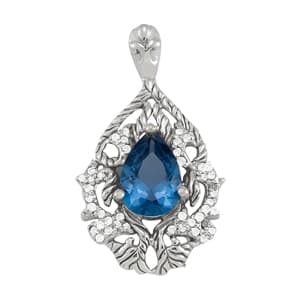 Tear Drop Vine Pendant (0.22 ct. tw.) — White Gold