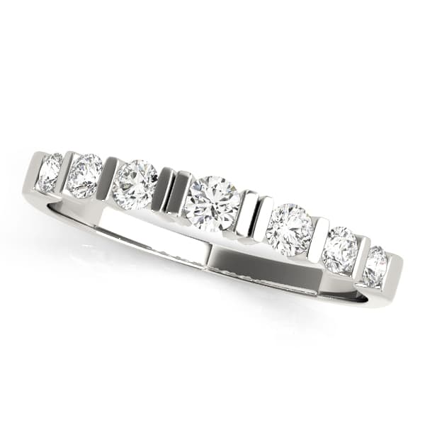 Single Row Bar Set Wedding Band (1/3 ct. tw.) — View 1