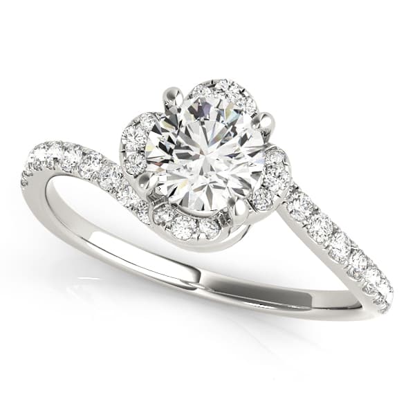 Engagement Ring in 10k White Gold