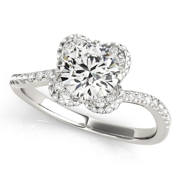Engagement Ring in 10k White Gold