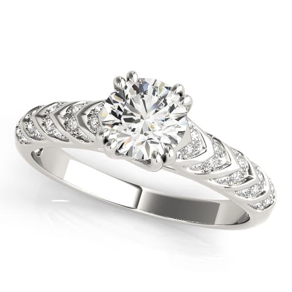 Engagement Ring in 10k White Gold