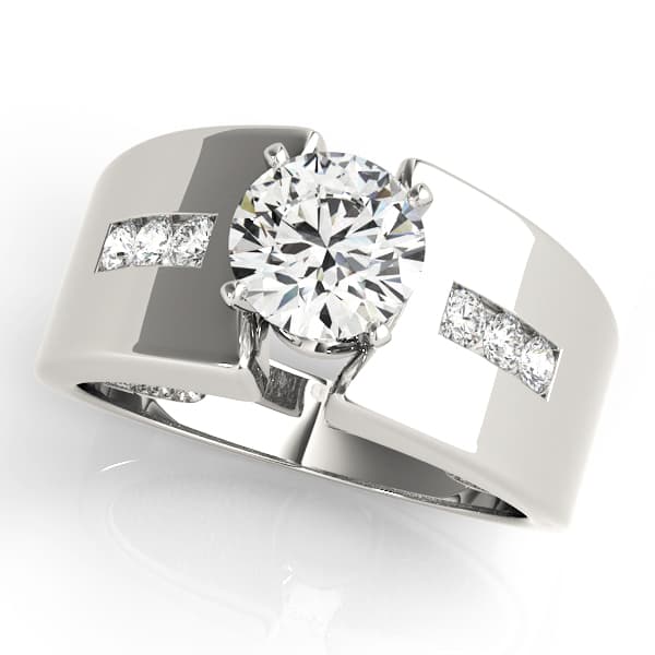 Classic Style Solitaire Engagement Rings — style 80489 in 10k White Gold