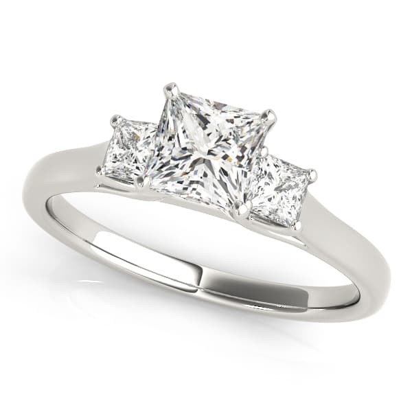 Engagement Rings 3 Stone Princess — style 83347 in 10k White Gold