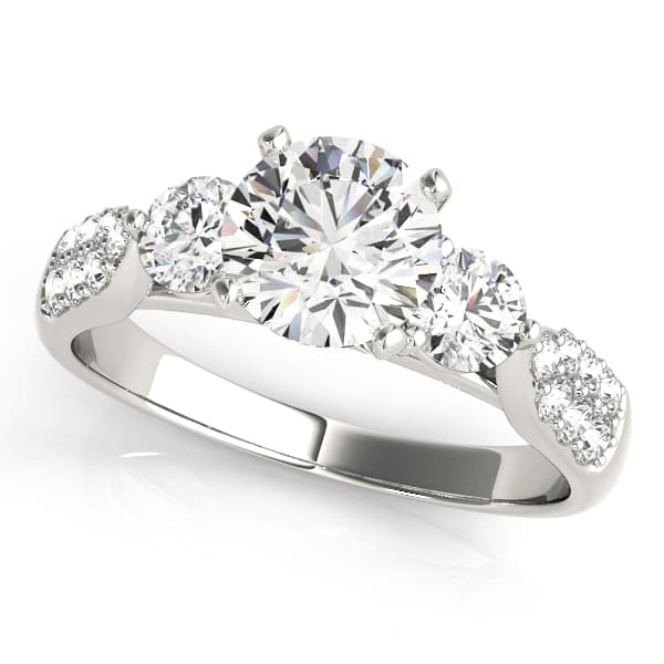 Engagement Rings 3 Stone Round — style 84255 in 10k White Gold