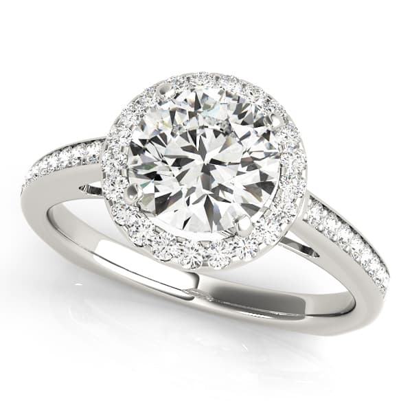 Engagement Rings Halo Round — style 84289 in 10k White Gold