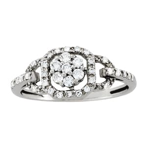 Diamond Fashion Cluster in 10k White Gold