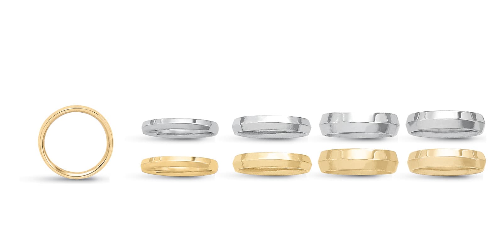 5mm Knife edge comfort fit — 4 mm — White Gold
